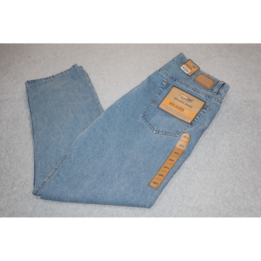 Urban Pipeline Jeans Men 38X34 Light Stone Relaxed Fit YB8114 Denim Pants NEW